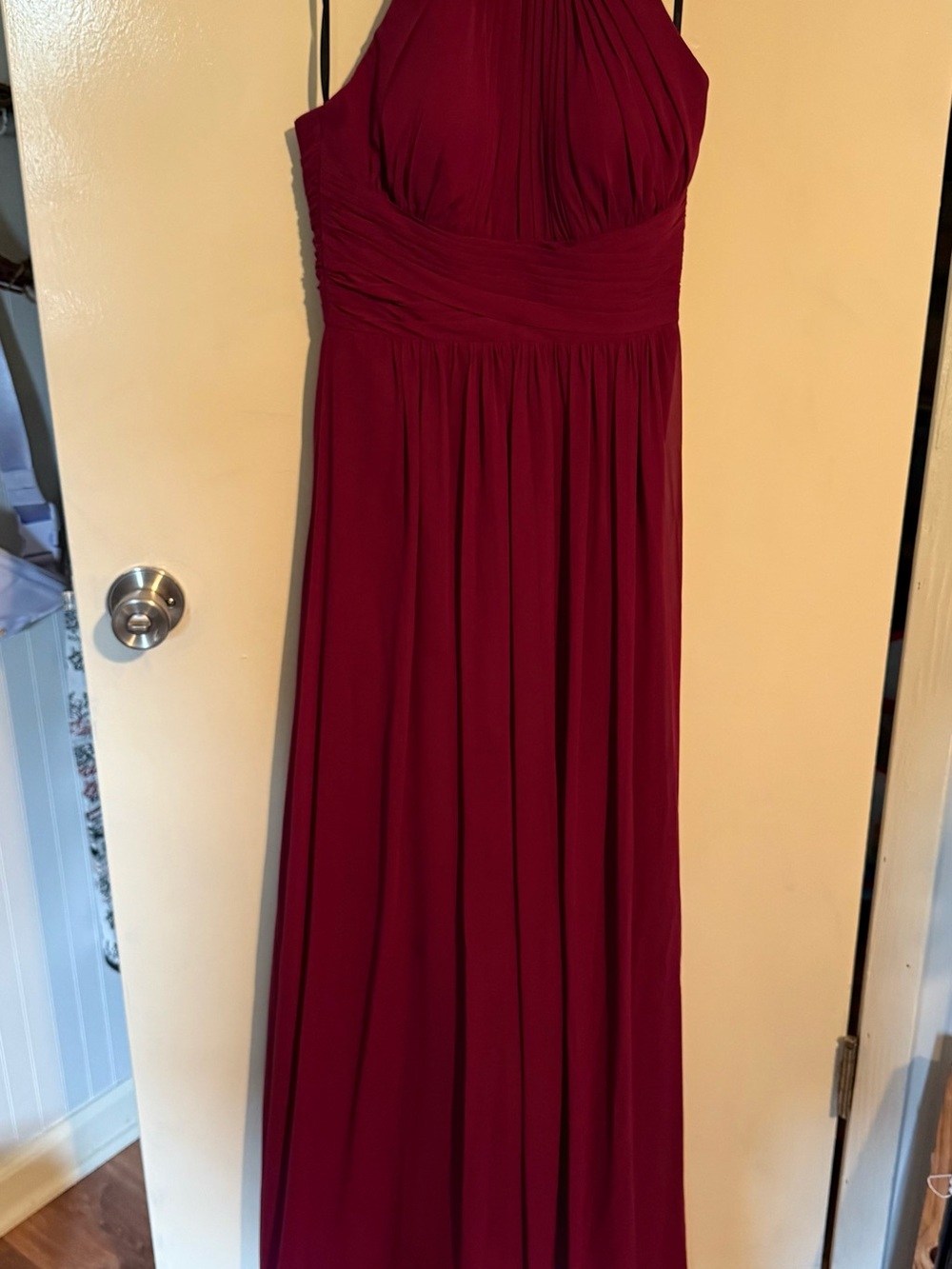 Bridesmaid Dress by Vivian Diamond Dessy Collection - size 0- Burgandy/Ruby-W101